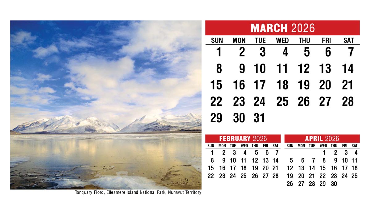 Galleria Canadian Scenic Promo Desk (Eng) Calendar - 2026